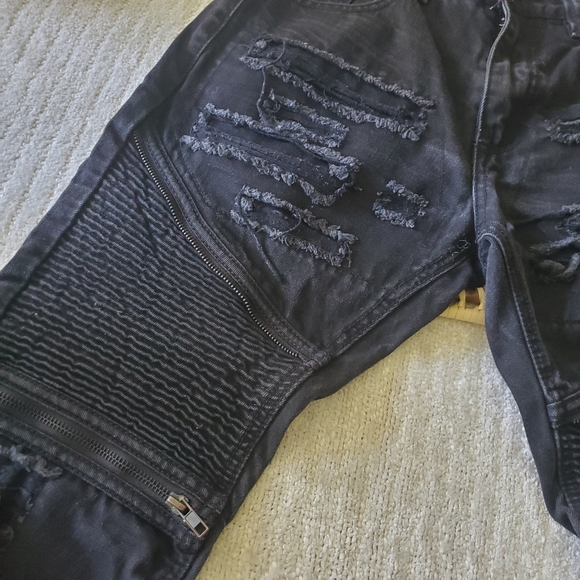 Original Vintage Black Denim Smoke Rise Jeans - Picture 5 of 8